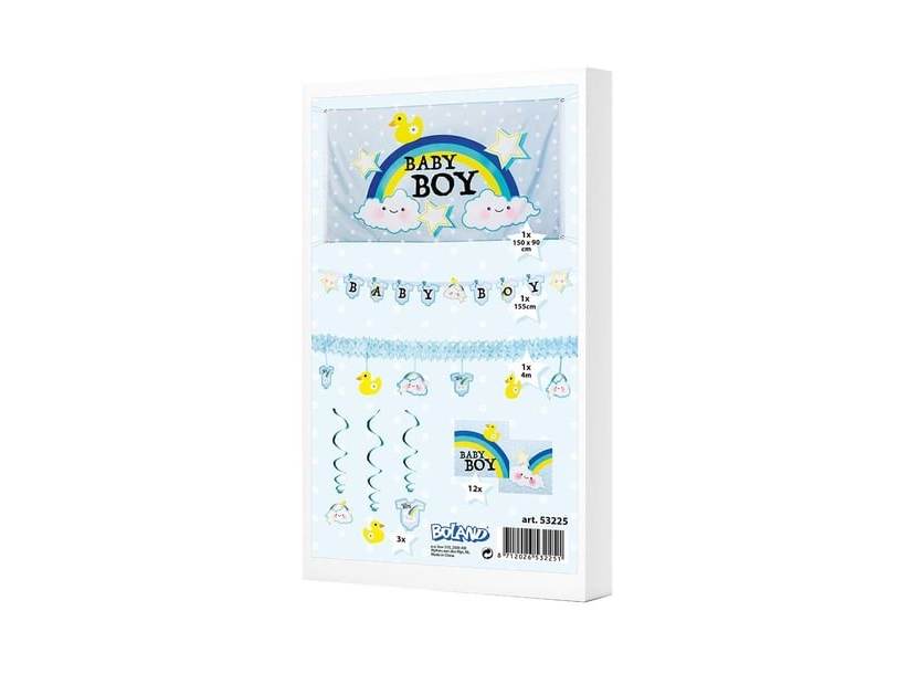 Babyshower Party Set, Hellblau