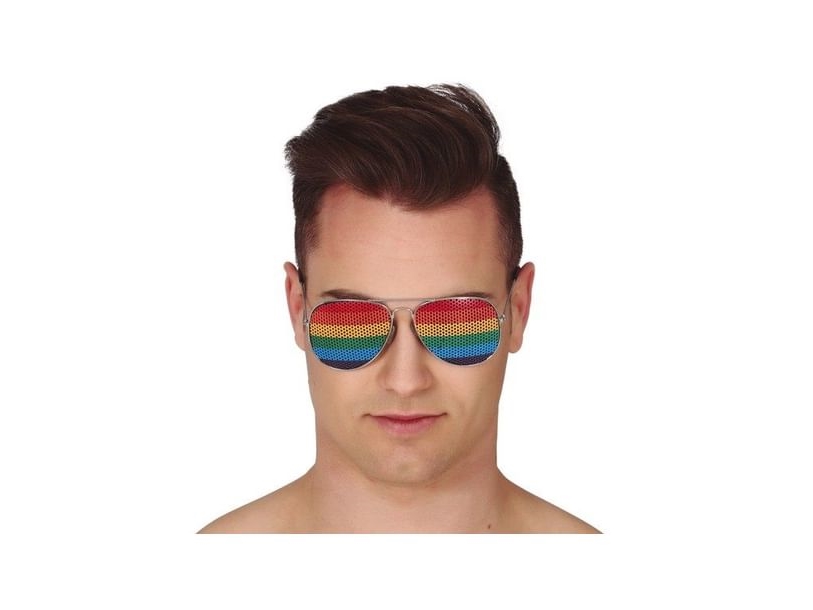 Brille Regenbogennetz, Silber