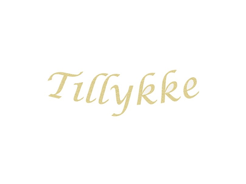 Glückwunschgirlande, Gold