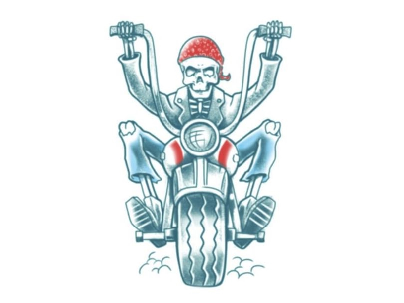 Tatovering Biker Born To Ride