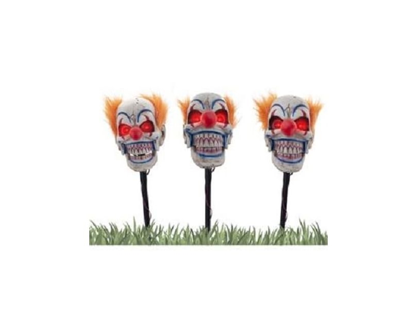 Clownsköpfe Am Spieß, 3 Stück