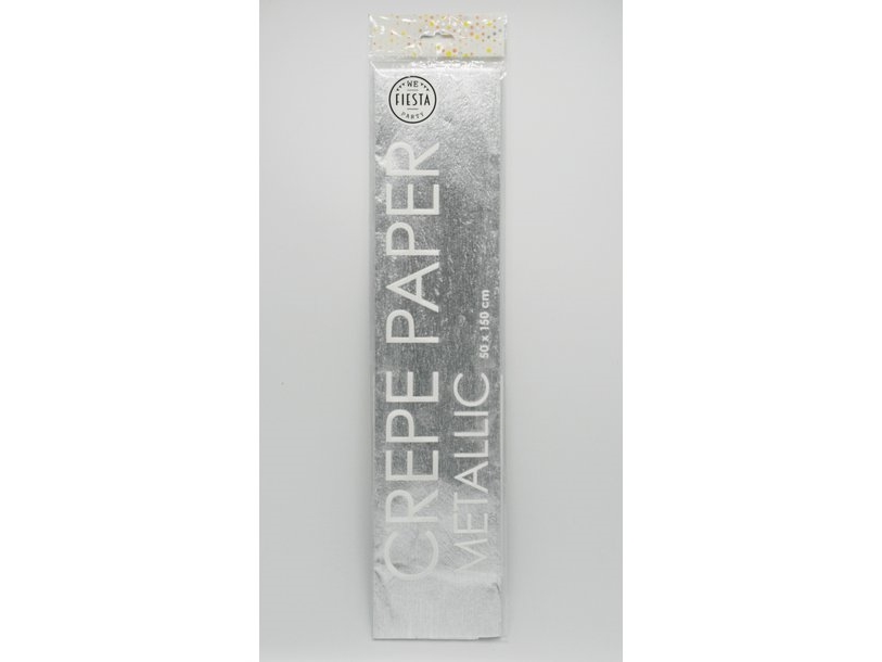 Krepppapier, Metallic Silber