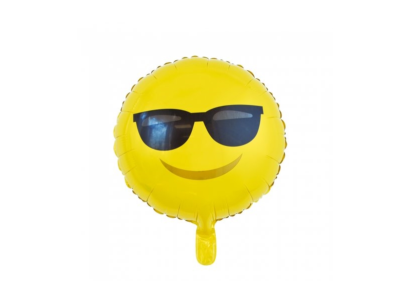 Folienballon Emoji Mit Sonnenbrille