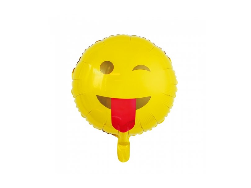 Folienballon Emoji Macht Die Zunge Raus