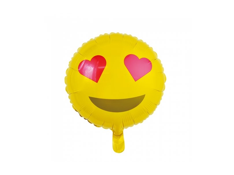 Folienballon Emoji Herzen