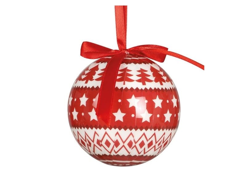 Julkulor med stjärnor och träd, 6 st | N - A | GameStuff