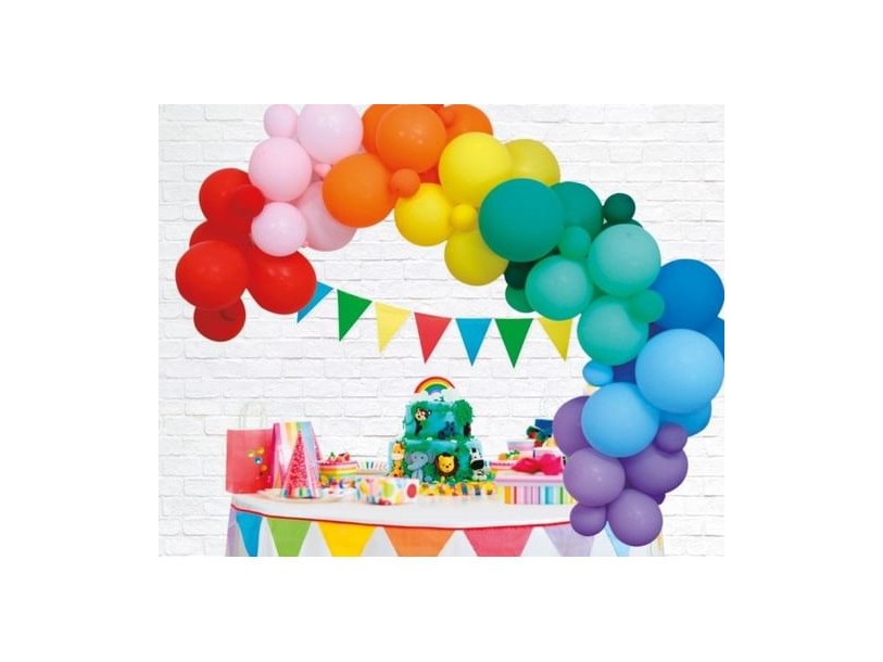 Ilmapallokoristelu setti, sateenkaari