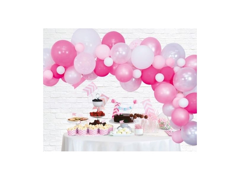 Ballon-Dekorationsset, Rosa