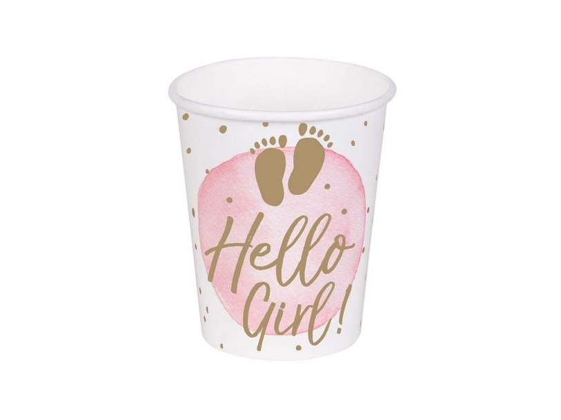 Hello Girl Pappbecher