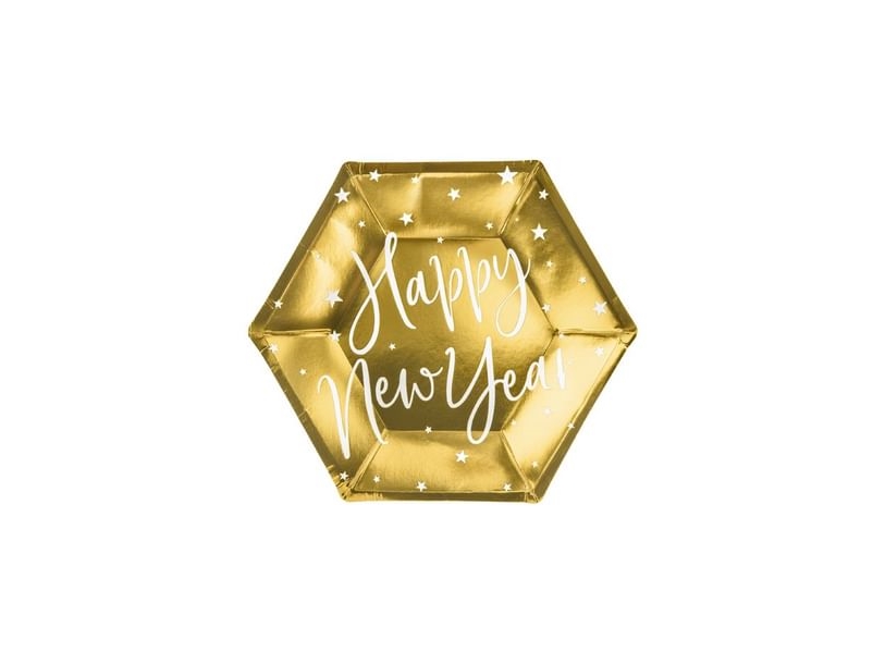 Happy New Year Tallerkner, Guld