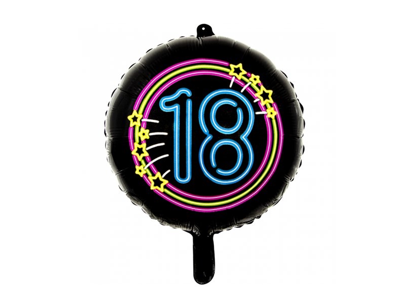 Folienballon 18 Neon Party