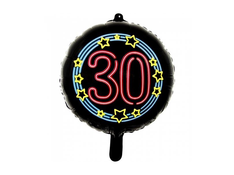 Folienballon 30 Neon Party