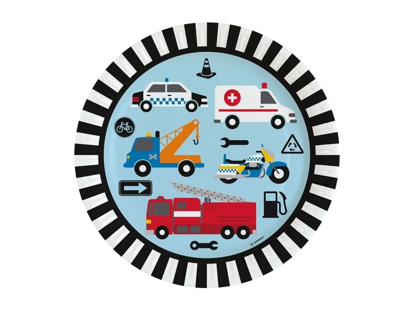 On the Road paptallerkner 8 stk.