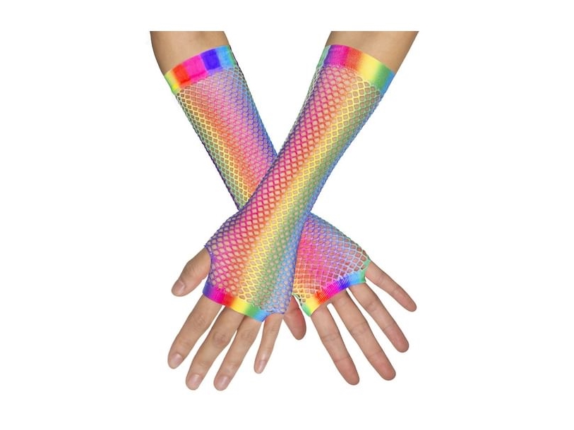 Regenbogen Netzhandschuhe