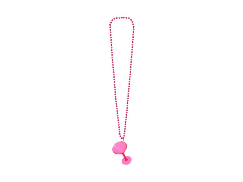 Cocktailglas I Kæde Pink