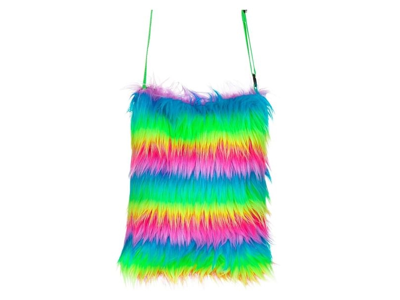 Neon Regnbue Plys Taske