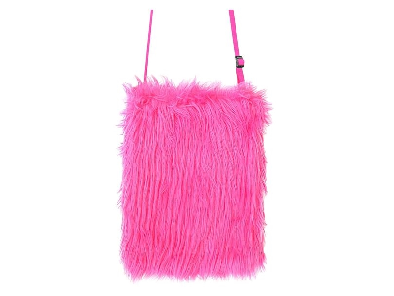Neonpinkes Plüsch-Täschchen
