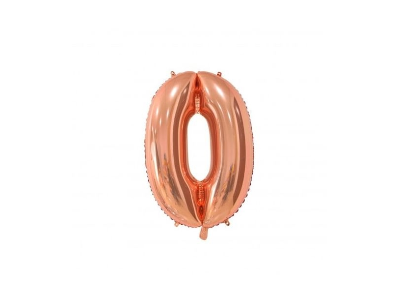 Rose-Gold-Zahlballons, 66 Cm