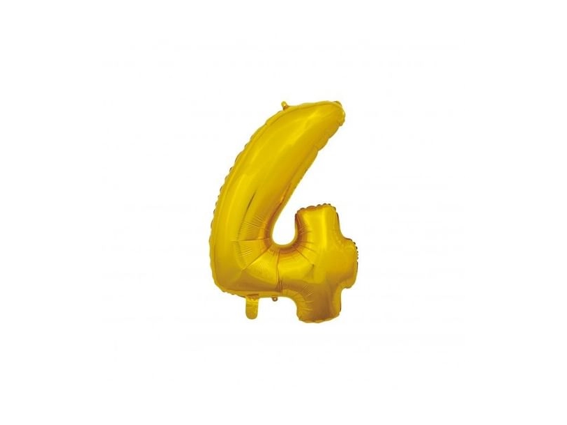 Folienballon 4 Gold 66 Cm