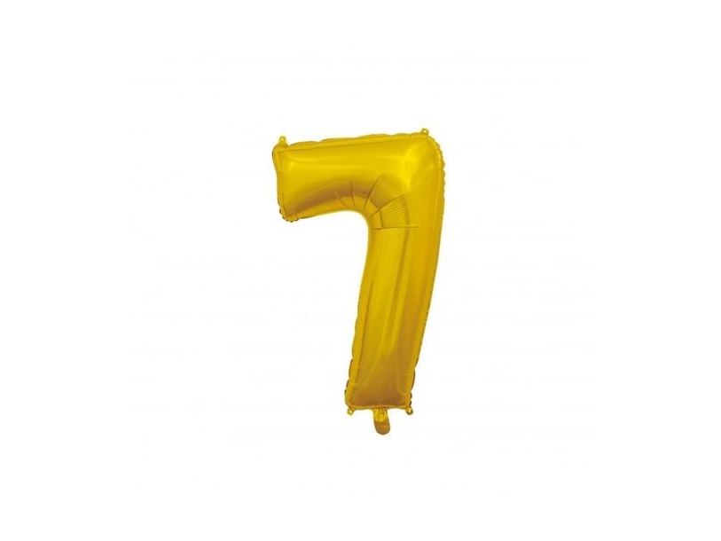 Folienballon 7 Gold 66 Cm
