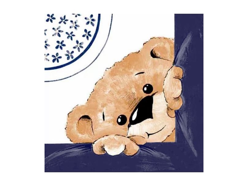 Blaue Teddy Airlaid-Servietten