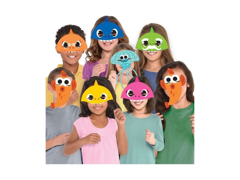 Baby Shark Masken, 8 Stk.