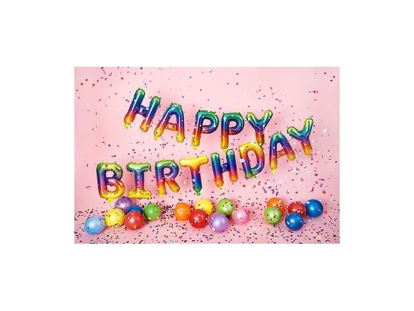 Ballongguirlande Happy Birthday Rainbow
