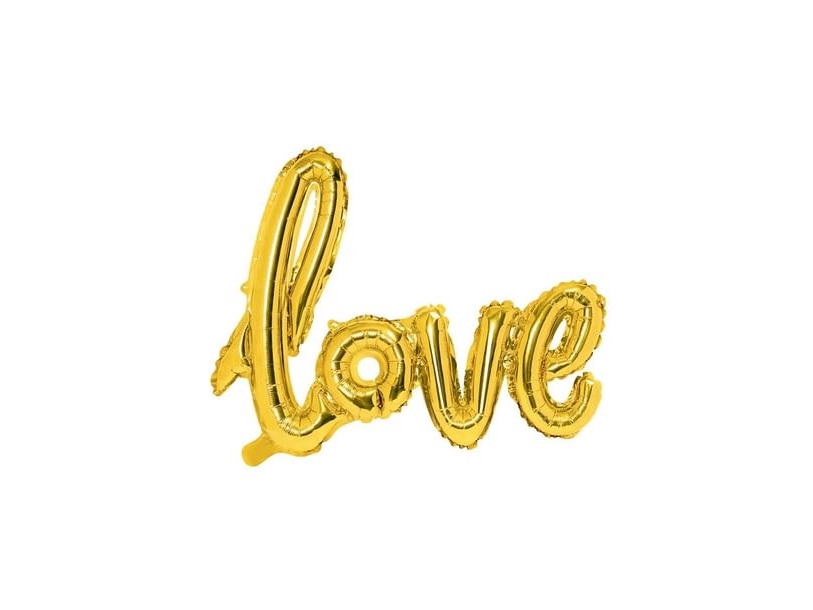 Liebe Folienballon Gold
