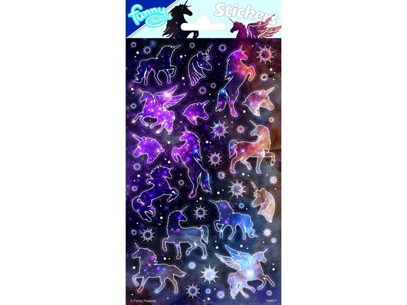 Glimmer enhjørning stickers