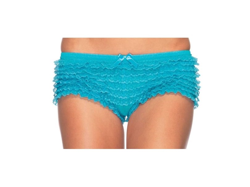 Blaue Hotpants Mit Rüschen