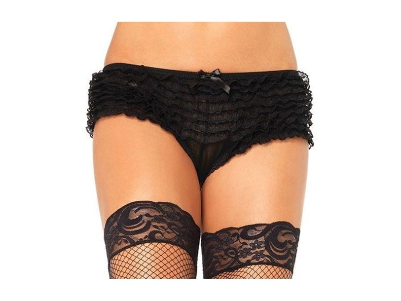 Schwarze Hotpants Mit Rüschen Xl