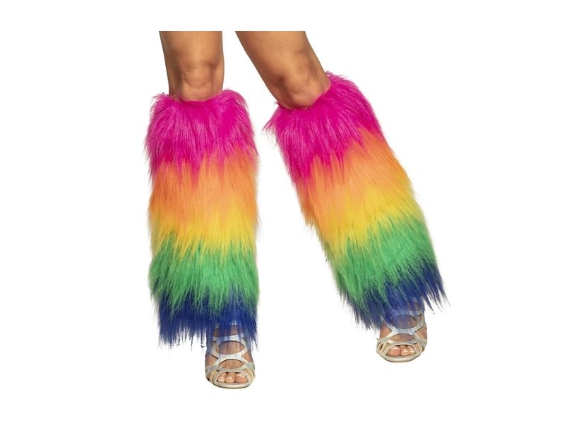 Benvärmare i päls, regnbåge | Leksaker - Rollek - Kostym tillbehör | GameStuff