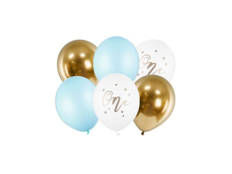 Ballonbuket One Lyseblå