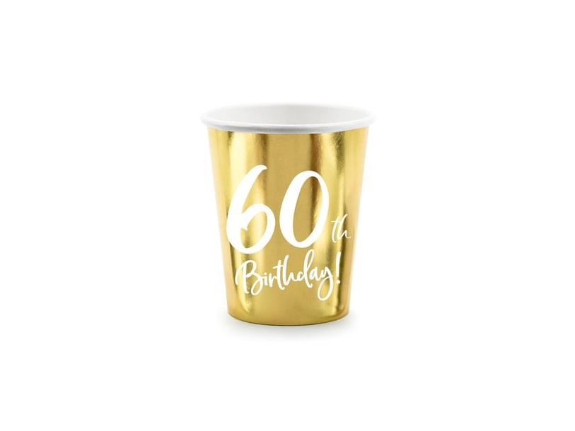 Goldpappbecher 60 Jahre