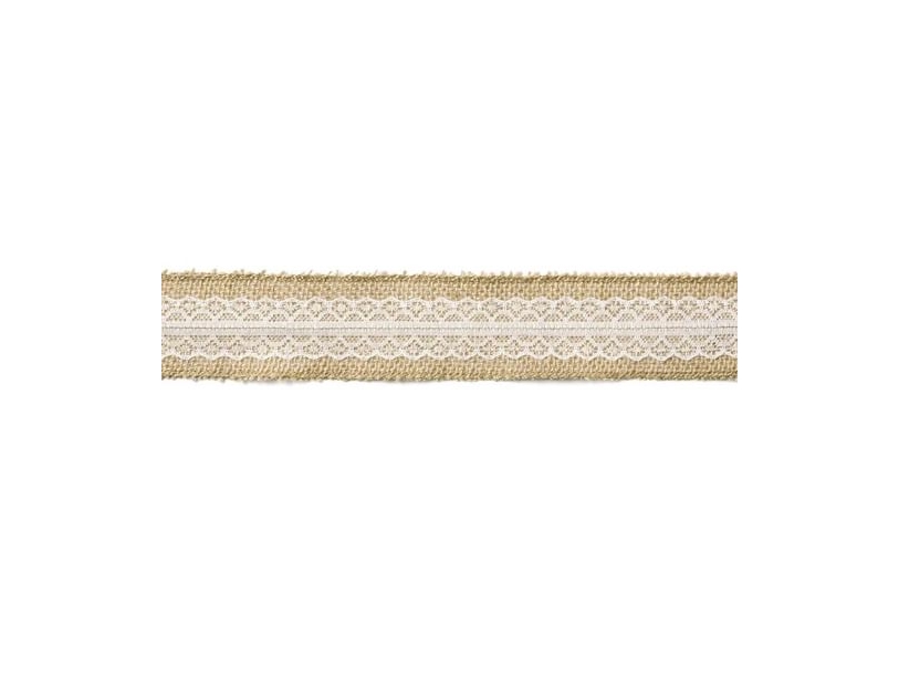 Juteband Mit Spitze