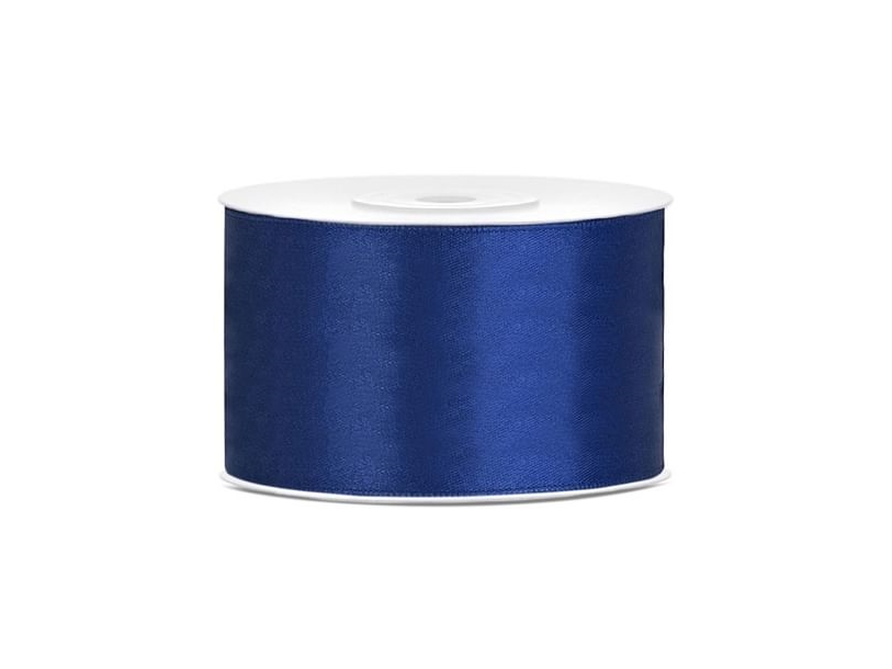 Marineblaues Satinband, 38Mm
