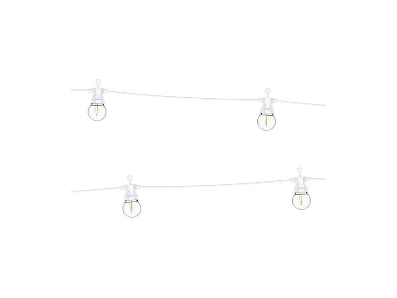 Ljusslinga med LED-lampor, vit retro | N - A | GameStuff
