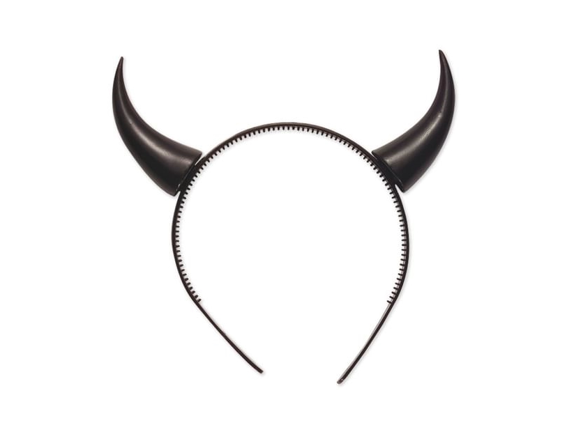 Schwarze Hörner Auf Einem Stirnband