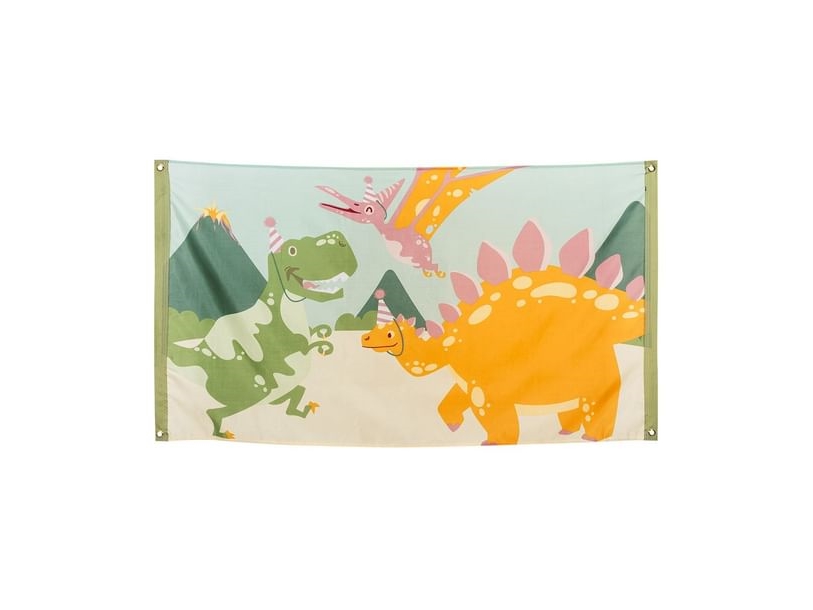Dinosaur Party Flag