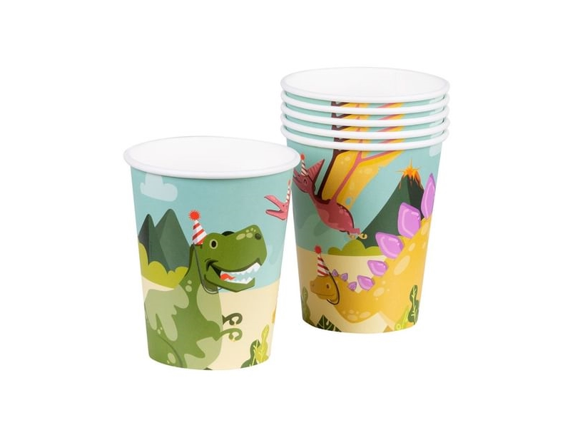 Dinosaur Party Krus, 10 Stk