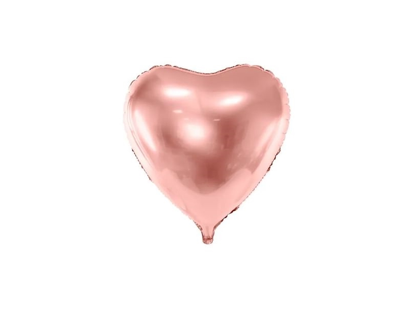 Folieballon Hjerte, Rose Gold