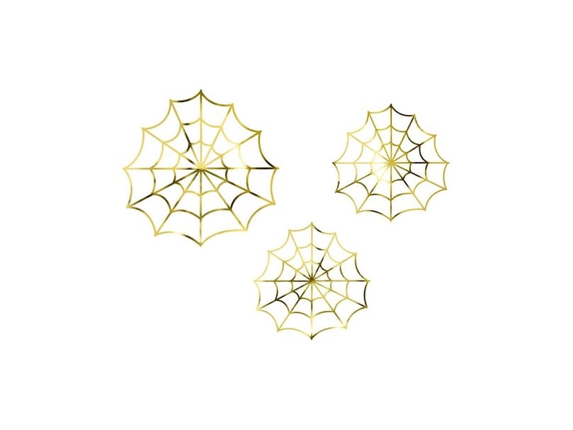 Spinnennetz-Dekoration, Gold