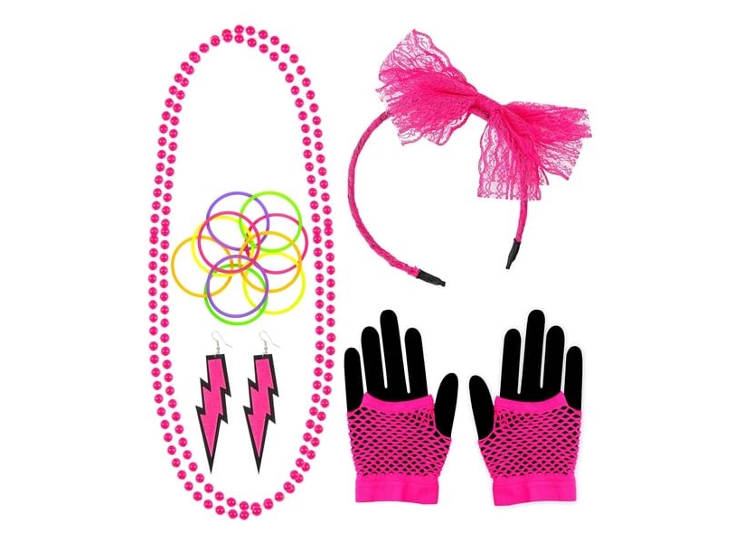 Neonrosa 80-talsdräkt | Leksaker - Rollek - Kostym tillbehör | GameStuff