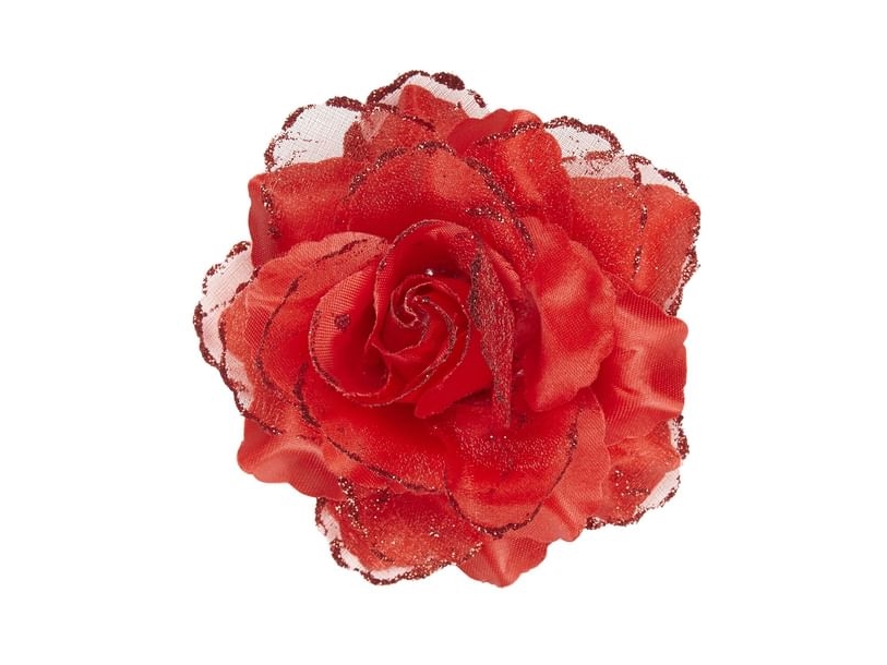 Haarspange Mit Roter Rose