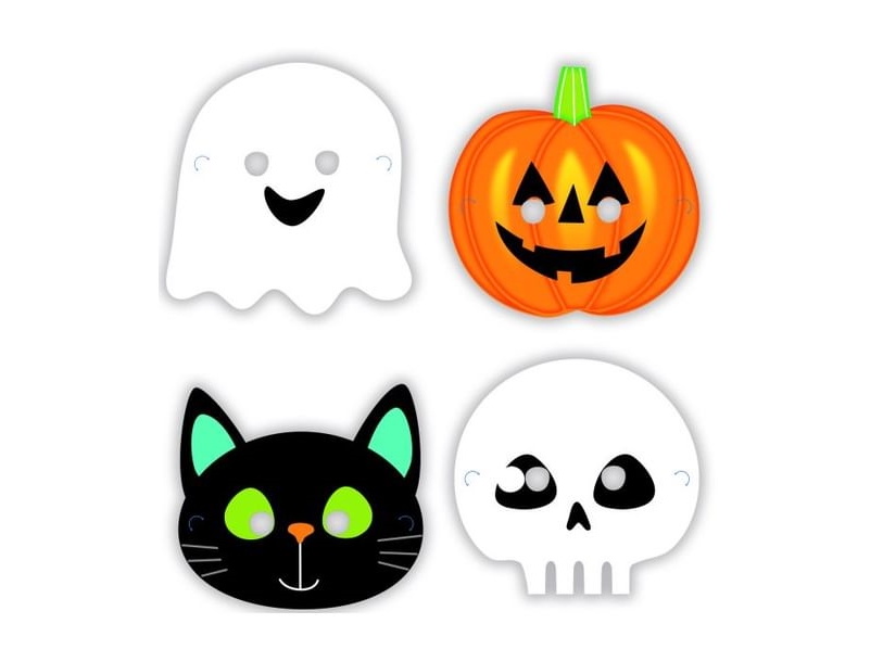 Halloween Freunde Masken, 8 Stück