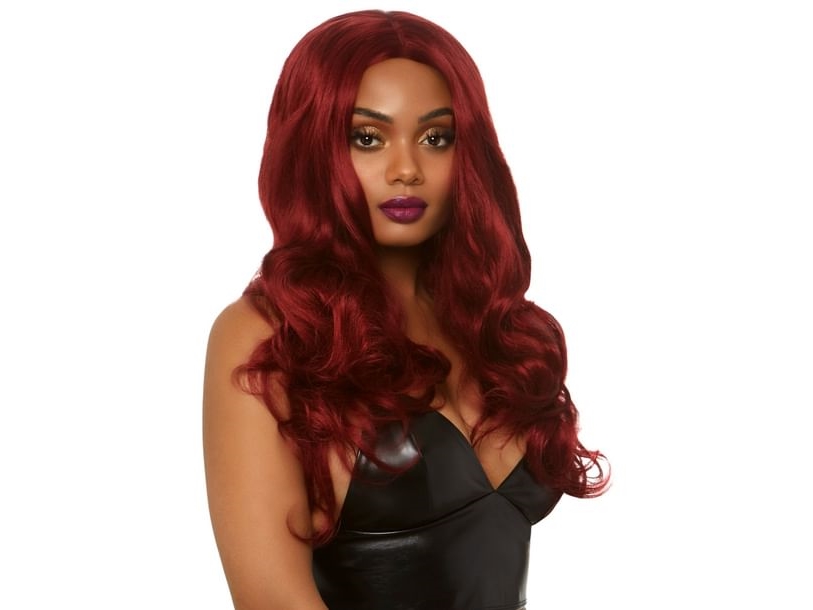 Burgundinpunainen aaltoileva parka