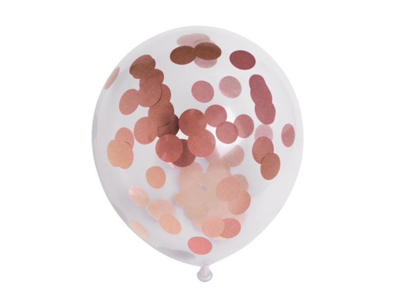Ballon Mit Roségoldenem Papierkonfetti