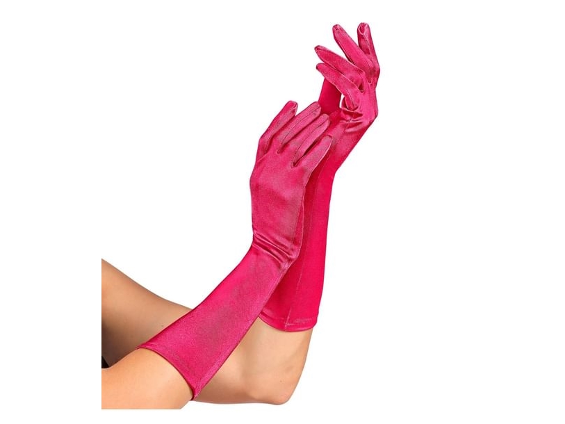 Hot pink långa handskar | Leksaker - Rollek - Kostym tillbehör | GameStuff