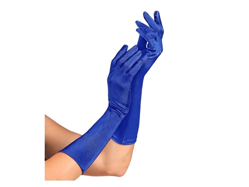 Blaue Lange Handschuhe