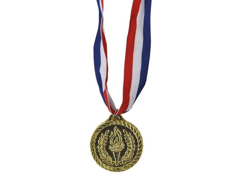 Goldmedaille Mit Fackel